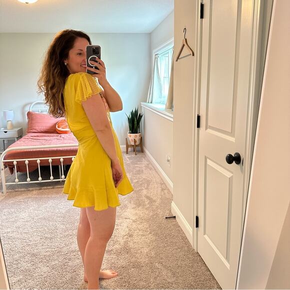 Cleobella x Rocky Barnes Yellow Floral Mini Dress XS - Picture 3 of 12